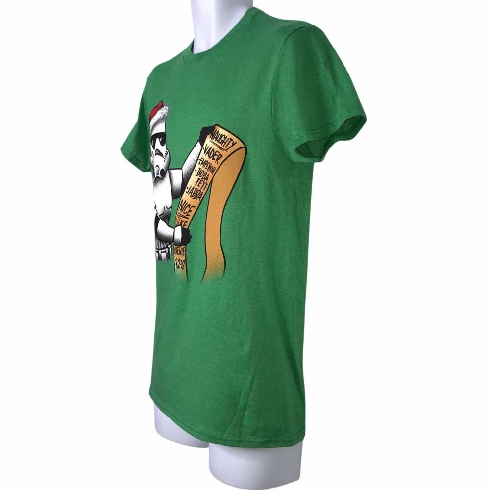 NWT Delta Star Wars Santa Clone Trooper Checking List Christmas Tee S - Picture 5 of 8